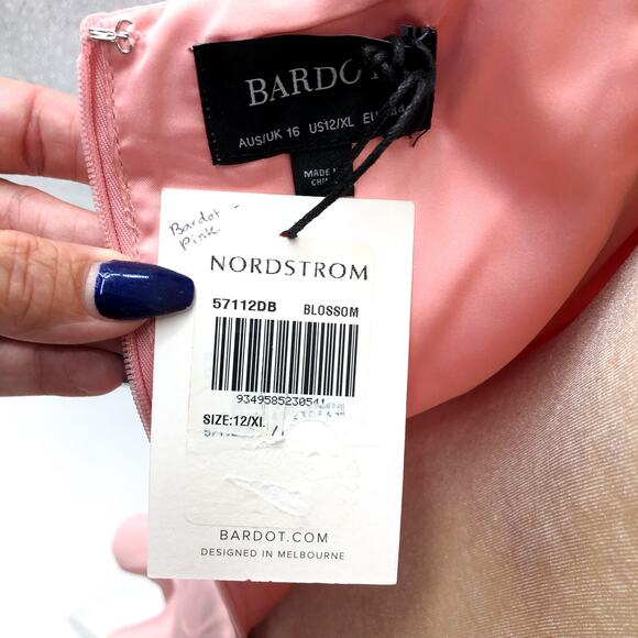 BARDOT Womens Gigi Mini Dress US 12 XL Pink Blossom Sleeveless NWT - Picture 9 of 12